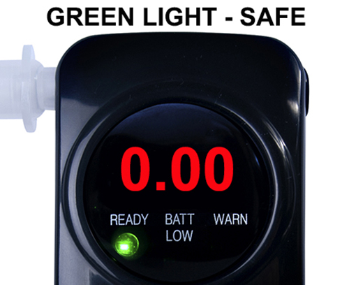 Green Traffic Light - CA10 Breathalyzer