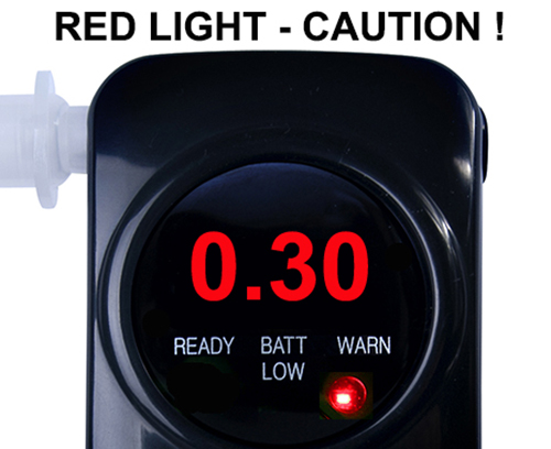 Red Traffic Light - CA10 Breathalyzer